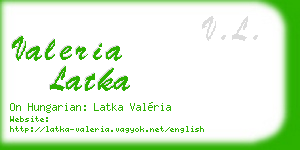 valeria latka business card